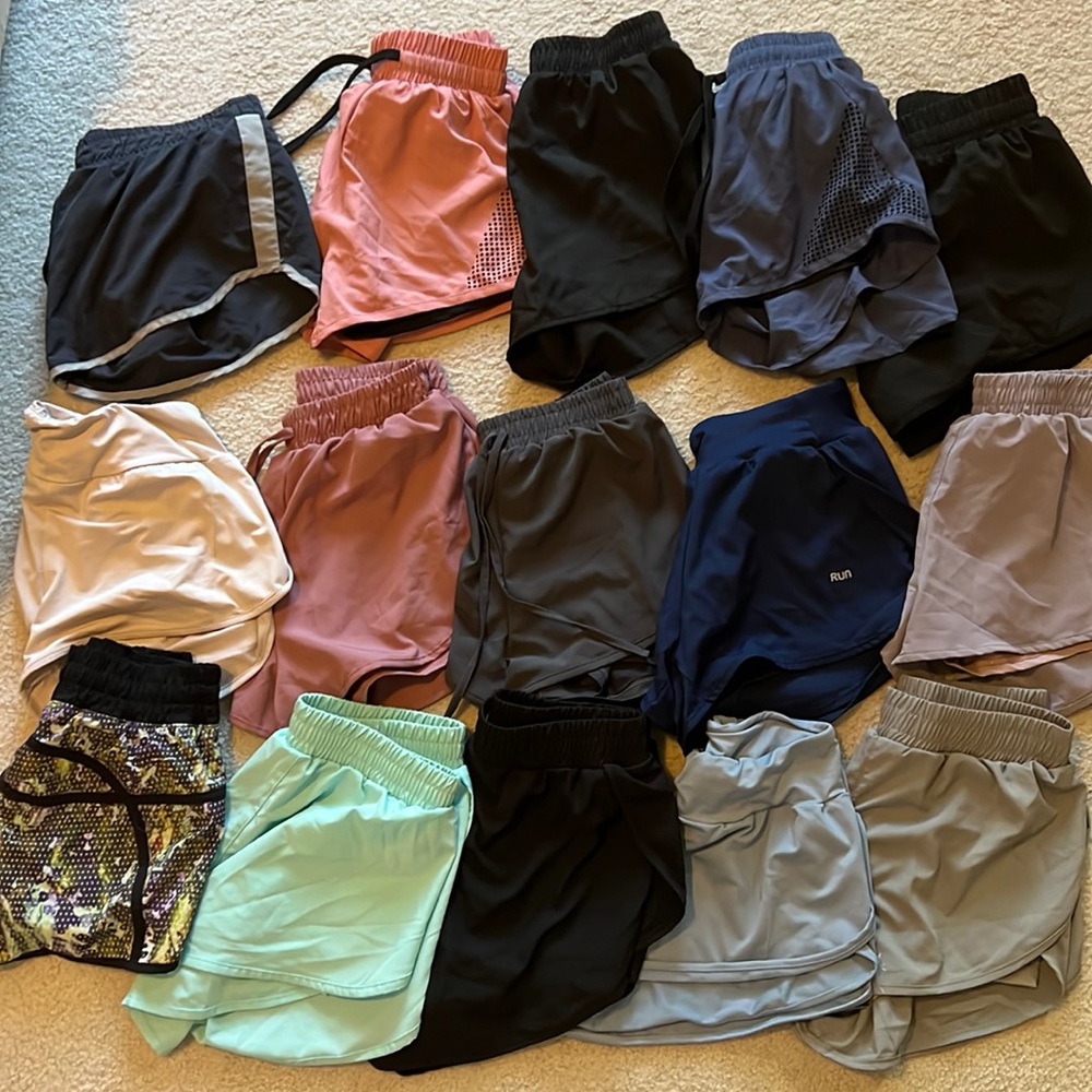 Bundle of athletic shorts, $8 each. Discount for multiple purchases